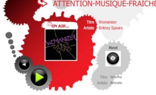 Capture d'écran d'"Attention, musique fraîche", la radio de SFR