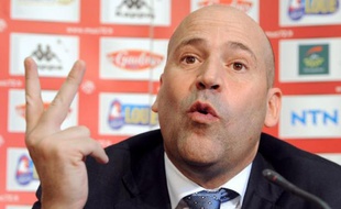 Michel Moulin, alors manager sportif du club du Mans, le 24 mars 2010 au Mans