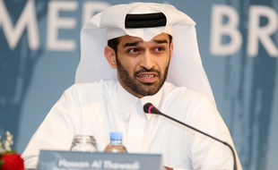 Hassan al-Thawadi, le président du comité d'organisation du Mondial 2022 au Qatar, le 25 février 2015.