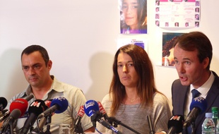 Lyon, le 28 septembre 2017. Les parents de Maëlys ont pris pour la première fois la parole ce vendredi, un mois après la disparition de leur fillette de ans.