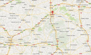 Google Map d'Orléans (Loiret).