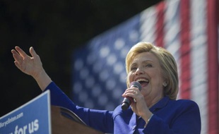 La démocrate Hillary Clinton lors d'un meeting de campagne à Los Angeles (ouest), le 6 juin 2016