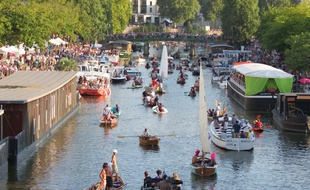 L'arrivée de la flottille à Nantes a été samedi l'un des temps forts du festival 2015.