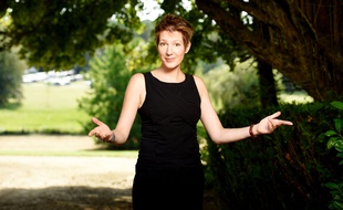 La journaliste Natacha Polony, le 20 août 2015, à Chanceaux-près-Loches (Indre-et-Loire), à l'occasion de la 20e édition de la Forêt des livres.
