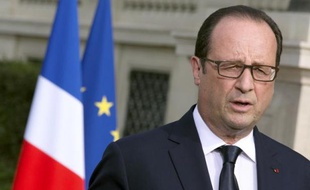 Le président François Hollande prononce un discours à Paris, le 26 juillet 2014