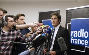 Mathieu Gallet, président du groupe Radio France, le 8 avril 2015 à Paris