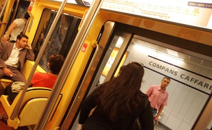 Dans le métro de Toulouse. Illustration.
