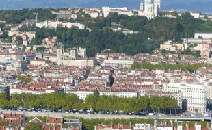 Lyon. Septembre 2014. Vue de la ville.