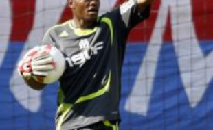 Steve Mandanda, gardien de l'Olympique de Marseille, le samedi 25 août 2007
