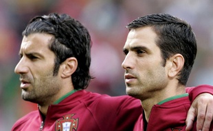 Pauleta et Luis Figo