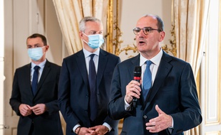 Le Premier ministre Jean Castex, avec le ministre de l'Economie Bruno Le Maire