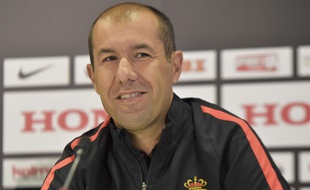 L'entraîneur de Monaco Leonardo Jardim en conférence de presse à Bern, le 27 juillet 2015.