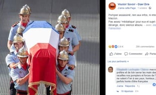 La publication Facebook mensongère sur l'assassinat d'un pompier.