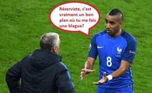 Dimitri Payet et Didier Deschamps lors de l'Euro 2016.