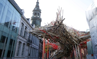 Une photo de l'installation The Passenger, prise le 25 décembre 2014 à Mons - AFP PHOTO / BELGA / NICOLAS MAETERLINCK