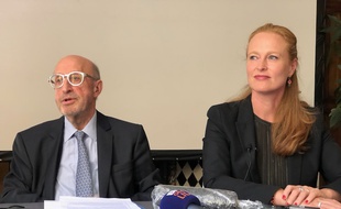 Louis-Dominique Laugier, colistier, et Violette Spillebout, tête de liste de «Faire respirer Lille».