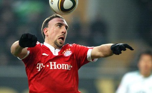 Le milieu de terrain du Bayern de Munich Franck Ribéry lors du match de la Bundesligue opposant son équipe au VfL Bochum, le 6 février 2010.