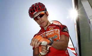 Le coureur espagnol Igor Anton, lors du Tour d'Espagne, le 10 septembre 2010.