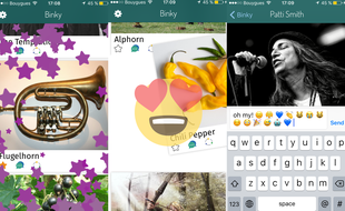Capture d'écran de l'application Binky.
