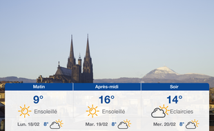 Météo Clermont-Ferrand: Prévisions du dimanche 17 février 2019