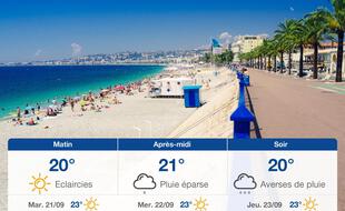 Météo Nice: Prévisions du lundi 20 septembre 2021
