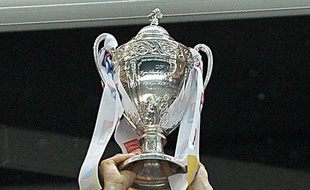 Le trophée de la Coupe de France, le 24 avril 2012. Le trophée de la Coupe de France, le 24 avril 2012.