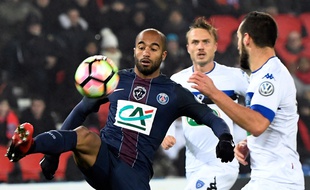 Lucas lors du match entre le PSG et Bastia le 7 janvier 2017.