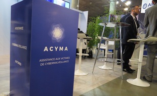 Le stand d'Acyma, au Forum international de la Cybersécurité, à Lille.