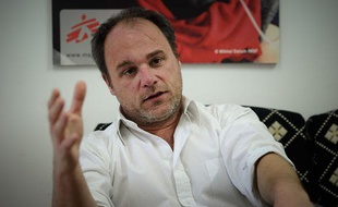 Antoine Foucher, chef de mission de Médecins sans Frontières, à Amman (Jordanie), le 26 février 2012.