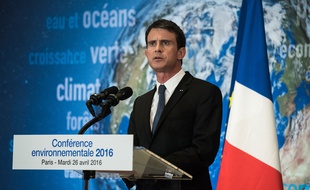 Manuel Valls, le 26 avril 2016 lors de la conférence environnementale.