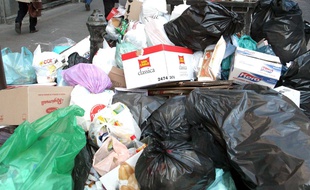 Des poubelles. (Illustration)