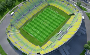 Les nouvelles couleurs du stade de la Beaujoire.