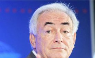 Dominique Strauss-Kahn, lors d'une visite à Paris en février 2011.