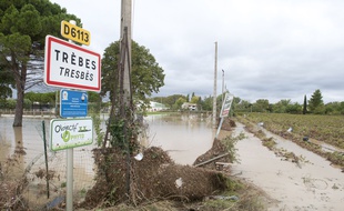 La commune de Trèbes a été très touchée par les inondations dans l'Aude.