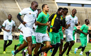 Les joueurs du Zimbabwe à l'entraînement le 6 janvier 2017.
