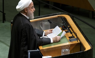Le président iranien Hassan Rohani à l'Assemblée générale de l'ONU.