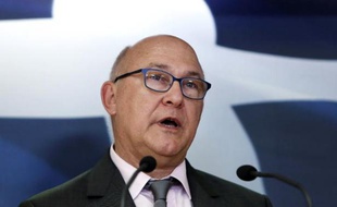 Le ministre des Finances Michel Sapin à Athènes le 25 juillet 2014