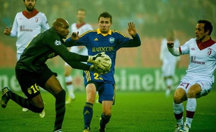 Le gardien lillois Steeve Elana lors du match de Ligue des champions contre le BATE Borisov.