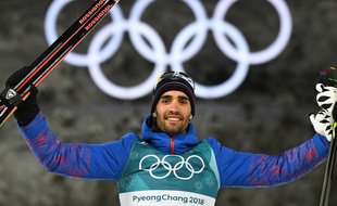 Martin Fourcade a remporté la poursuite, lundi.