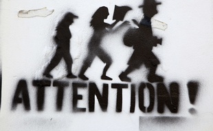 Tag incitant à faire attention aux pickpockets. (Illustration)