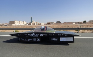 La voiture Heol lors de la course à Abu Dhabi en 2014.