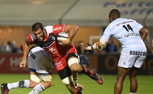 Le deuxième ligne toulousain Yoann Maestri face au Racing 92 en Top 14, le 4 septembre 2016 à Colombes.
