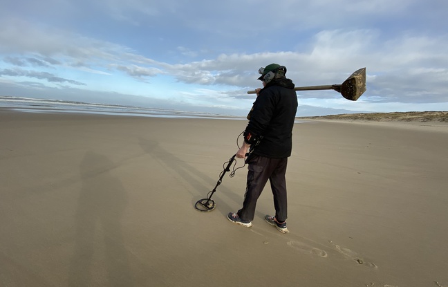 Ce ramasseur de métaux du Porge dit voir du monde sur la plage, tôt le matin, ce qui est plutôt inhabituel à cette époque.