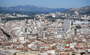 La ville de Marseille (Bouches du Rhône).