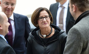 La ministre de l'Intérieur autrichienne Johanna Mikl-Leitner, le 8 octobre 2015, au Luxembourg