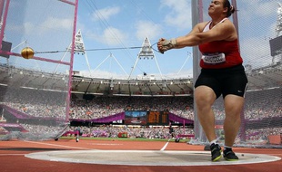 La lanceuse de marteau turque Tugce Sahutoglu lors des JO de Londres, en août 2012.