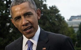 Le président Barack Obama à son arrivée le 29 septembre 2015 à la Maison Blanche à Washington de retour de l'Assemblée générale de l'Onu à New York