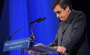 François Fillon au meeting de Nicolas Sarkozy à Nantes le 2 mai 2012.