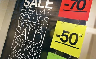 Ouverture des soldes hiver à Lillle, le 9 janvier 2013.