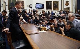 L'arrivée de l'agent du FBI Peter Strzok au Congrès américain, le 12 juillet 2018.